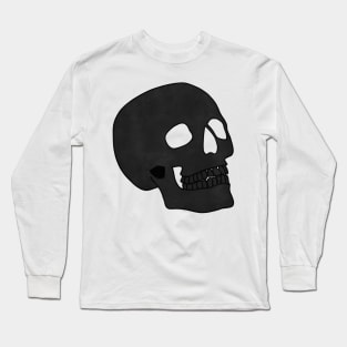 Minimal black Skull Long Sleeve T-Shirt